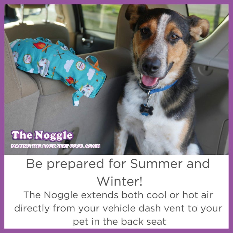 Noggle The Pet Noggle - Extend Hot and Cold Air From Your Dash AC Vent to Pets in the Back Seat - Summer and Winter Vehicle Traveling System to Keep Dogs and Cats Comfortable in the Car - 8ft, Black Ice - Image 2